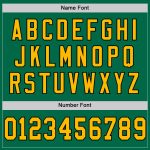 Custom Team Name and Number Football Jersey - Personalized Kelly Green Gold-Black Mesh Authentic Throwback Jersey Personalized