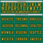 Custom Team Name and Number Football Jersey - Personalized Kelly Green Gold-Black Mesh Authentic Throwback Jersey Personalized
