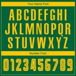 Custom Soccer Jersey with Personalized Name and Number, Kelly Green with Gold-Black Fade Design, Team Uniform Personalized