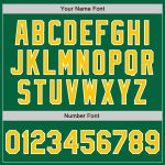 Custom Split Fashion Baseball Jersey with Name and Number in Kelly Green and Gold-Gray Personalized Kelly Green Gold-Gray