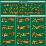 Custom Name Number Kelly Green Gold Navy Varsity Letterman Bomber Jacket Personalized Full-Snap Team Apparel Personalized