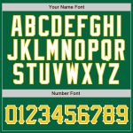 Custom Name Number Baseball Jersey - Personalized Kelly Green Gold Pinstripe Authentic Team Jersey Personalized Kelly Green