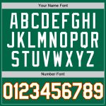Custom Name and Number Authentic Throwback Baseball Jersey in Kelly Green with Gold-Red Details Personalized Kelly Green