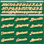 Personalized Authentic Throwback Basketball Jersey in Kelly Green with Gold-Red Details Personalized Kelly Green Gold-Red