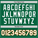 Personalized Authentic Throwback Basketball Jersey in Kelly Green with Gold-Red Details Personalized Kelly Green Gold-Red