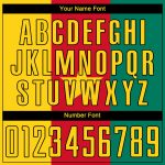 Custom Cameroonian Flag Soccer Uniform Jersey with Personalized Name & Number - Kelly Green Gold Red-Black Design Personalized