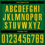 Custom Name and Number Soccer Uniform Jersey - Personalized Kelly Green Gold Sublimation Team Gear Personalized Kelly Green