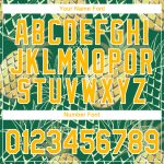 Custom Name and Number Pineapple Performance T-Shirt in Kelly Green Gold-White 3D Pattern Design for Summer Holidays Personalized