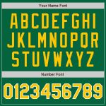 Personalized Authentic Baseball Jersey in Kelly Green with Gold and White Accents Personalized Kelly Green Gold-White Authentic