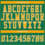 Custom Name & Number Kelly Green Gold-White Authentic Baseball Jersey for Team Personalized Kelly Green Gold-White Authentic