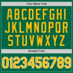 Custom Name Number Authentic Throwback Baseball Jersey - Kelly Green Gold White Team Design Personalized Kelly Green Gold-White