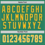 Custom Team Name and Number Personalized Kelly Green Hockey Jersey - Gold and White Personalized Kelly Green Gold-White Hockey