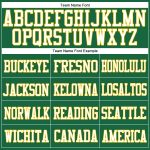 Personalized Green Gold-White Mesh Authentic Football Jersey for Fans Personalized Kelly Green Gold-White Mesh Authentic