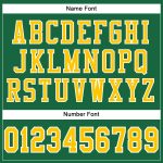 Personalized Green Gold-White Mesh Authentic Football Jersey for Fans Personalized Kelly Green Gold-White Mesh Authentic