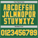 Custom Name and Number Personalized Kelly Green Baseball Jersey - Gold-White Mesh Authentic Throwback Team Jersey Personalized