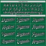 Custom Name and Number Two Tone Bomber Jacket Kelly Green Gray-Black Varsity Letterman Full-Snap for Teams Personalized Kelly