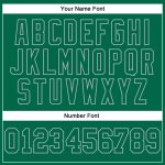 Custom Name and Number Football Jersey in Kelly Green and Gray Mesh, Personalized Authentic Team Apparel Personalized Kelly
