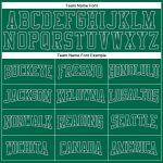 Custom Name and Number Football Jersey in Kelly Green and Gray Mesh, Personalized Authentic Team Apparel Personalized Kelly