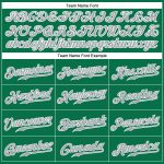 Custom Personalized Baseball Jersey with Name and Number in Kelly Green and Gray-White Personalized Kelly Green Gray-White