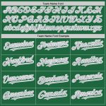 Custom Personalized Baseball Jersey - Kelly Green Gray and White Mesh, Authentic Throwback with Name and Number Personalized
