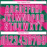 Custom Name Number Soccer Jersey Personalized Kelly Green Hot Pink White Splash Sublimation Uniform Personalized Kelly Green