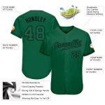 Custom Name and Number Authentic Baseball Jersey in Kelly Green and Black - Personalized Team Jersey Personalized Kelly Green
