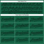 Custom Name and Number Authentic Baseball Jersey in Kelly Green and Black - Personalized Team Jersey Personalized Kelly Green