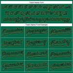 Custom Name and Number Performance Golf Polo Shirt - Kelly Green with Black and Old Gold - Personalized Team Apparel Personalized