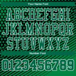 Custom Basketball Jersey with Personalized Name and Number, Kelly Green/Black Round Neck Sublimation Design Personalized