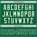 Custom Name and Number Authentic Baseball Jersey - Personalized Kelly Green-Cream Design Personalized Kelly Green Kelly Green-Cream