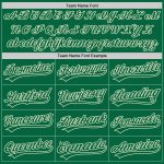 Custom Name and Number Authentic Baseball Jersey - Personalized Kelly Green-Cream Design Personalized Kelly Green Kelly Green-Cream