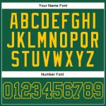 Personalized Kelly Green Gold Baseball Jersey Custom Name and Number Authentic Team Gear Personalized Kelly Green Kelly Green-Gold
