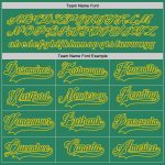 Custom Name and Number Kelly Green-Gold Hockey Jersey - Personalized Team Jersey Personalized Kelly Green Kelly Green-Gold