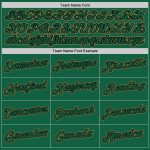Personalized Kelly Green Authentic Baseball Jersey in Old Gold - Custom Team Apparel Personalized Kelly Green Kelly Green-Old