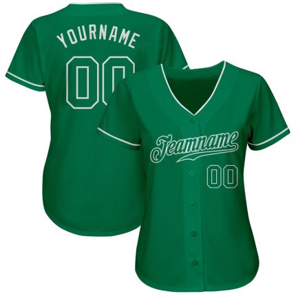 Personalized Kelly Green Baseball Jersey with Custom Name and Number - Authentic Team Gear Personalized Kelly Green Kelly