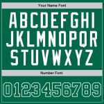 Custom Name Number Authentic Throwback Basketball Jersey Kelly Green White - Personalized Sports Apparel Personalized Kelly