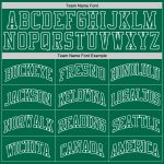 Custom Name Number Authentic Throwback Basketball Jersey Kelly Green White - Personalized Sports Apparel Personalized Kelly