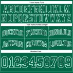 Custom Kelly Green and White Throwback Basketball Shorts with Name and Number - Personalized Team Apparel Personalized Kelly