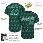 Personalized Kelly Green White Christmas 3D Baseball Jersey for Men and Women Personalized Kelly Green Kelly Green-White