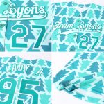 Custom Name and Number 3D Baseball Jersey - Personalized Kelly Green and White Christmas Design Personalized Kelly Green