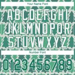 Custom Name and Number 3D Baseball Jersey - Personalized Kelly Green and White Christmas Design Personalized Kelly Green
