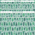 Custom Name and Number 3D Baseball Jersey - Personalized Kelly Green and White Christmas Design Personalized Kelly Green