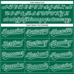 Custom Name and Number Performance Vapor Golf Polo Shirt - Kelly Green and White Personalized Kelly Green Kelly Green-White