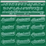 Custom Name and Number Unisex Softball Jersey in Kelly Green and White - Personalized Two-Button Design Personalized Kelly