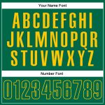 Personalized Custom Name and Number Golf Polo Shirt in Kelly Green-Yellow Performance Vapor for Team Sports Personalized