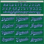 Custom Name and Number Varsity Letterman Jacket - Kelly Green Light Blue Navy Bomber Full-Snap Jacket Personalized Kelly