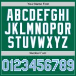 Custom Name and Number Kelly Green Light Blue 3D Twinkle Star Gradient Baseball Jersey Personalized Kelly Green Light Blue-White