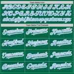 Custom Name and Number Kelly Green Light Blue 3D Twinkle Star Gradient Baseball Jersey Personalized Kelly Green Light Blue-White