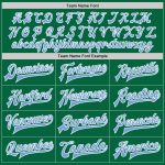 Personalized Two Tone Bomber Jacket in Kelly Green, Light Blue & White - Full-Snap Varsity Letterman Style Personalized Kelly