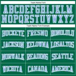 Custom Personalized Football Jersey with Name and Number - Kelly Green Light Blue-White Mesh Personalized Kelly Green Light
